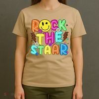 Funny Rock The Test Testing Day Teacher Student Motivational T-Shirt thumb 4