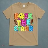 Funny Rock The Test Testing Day Teacher Student Motivational T-Shirt thumb 5