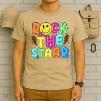 Funny Rock The Test Testing Day Teacher Student Motivational T-Shirt thumb 6