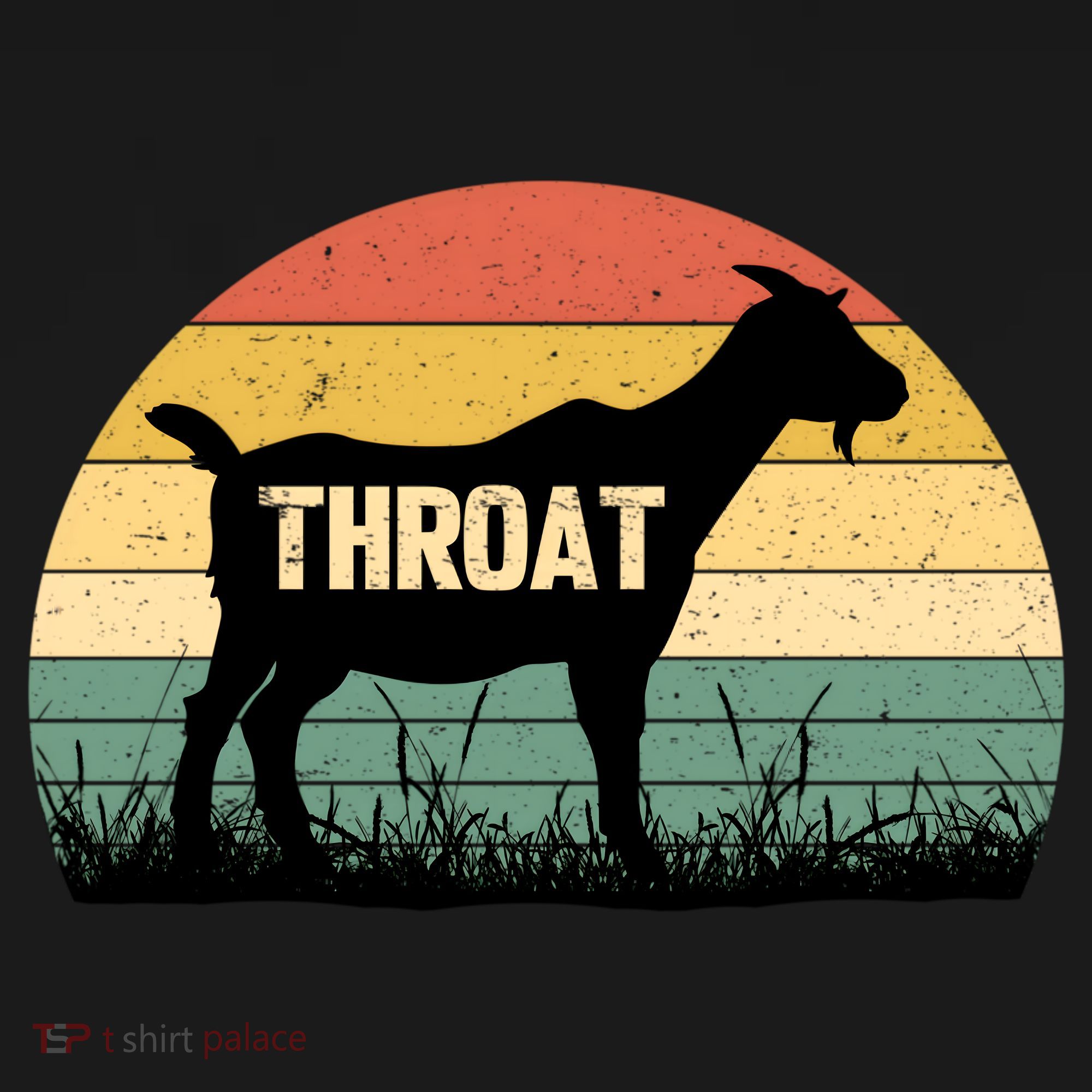 Funny Retro Throat Goat Sunset - Adult Humor Costume T-Shirt