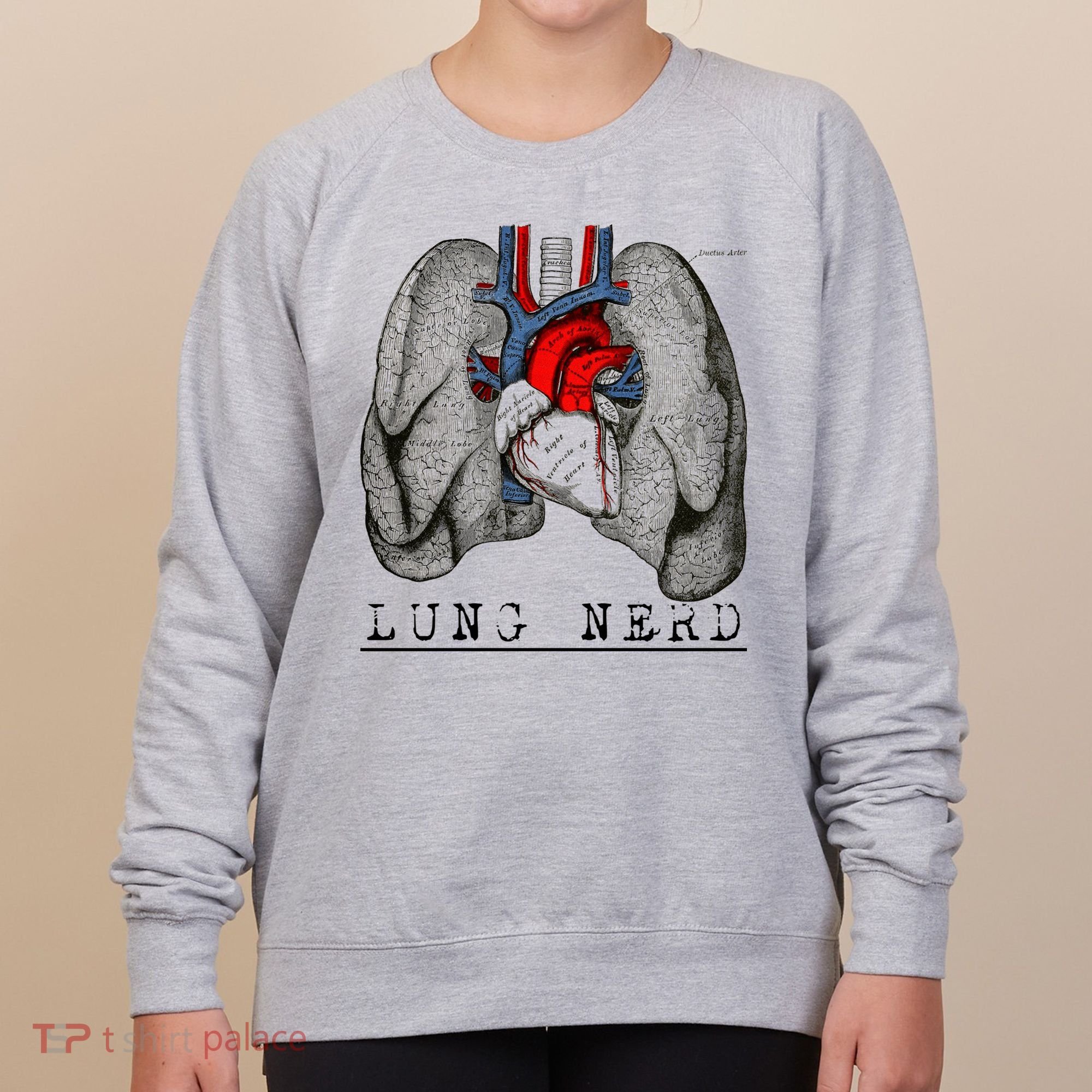 Funny Respiratory Therapist Lung Nerd Fun Rt Cute Gift Women's Sweatshirt