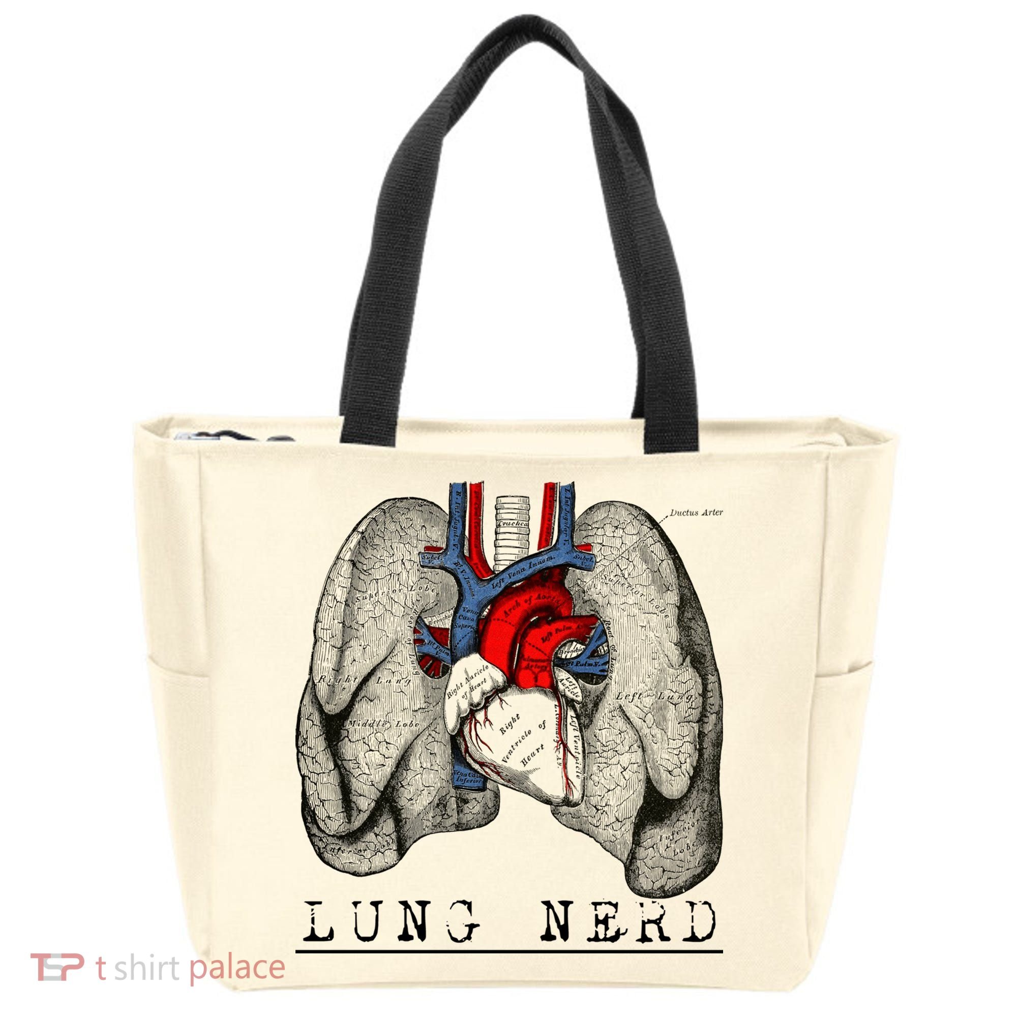 Funny Respiratory Therapist Lung Nerd Fun Rt Cute Gift Tote Bag