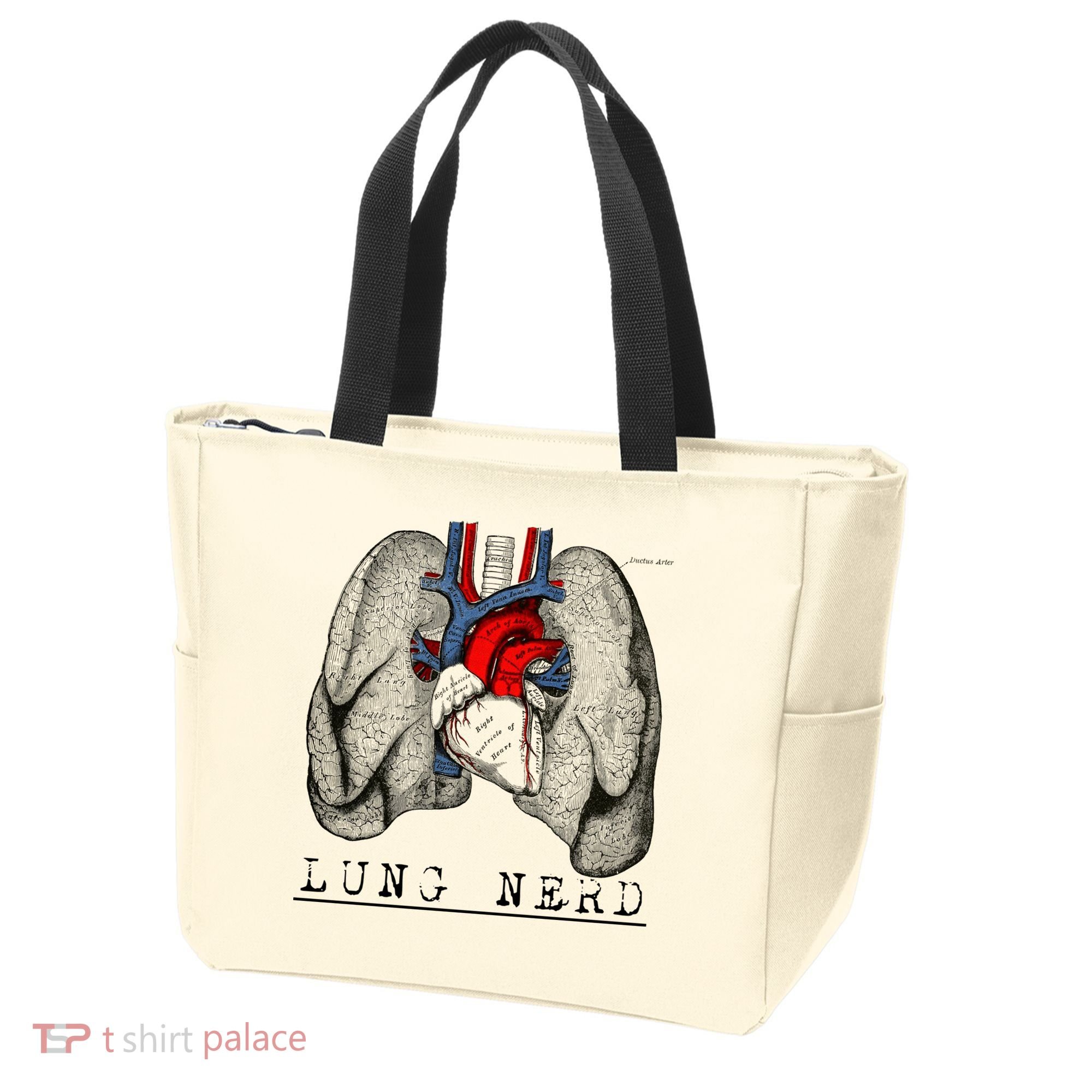 Funny Respiratory Therapist Lung Nerd Fun Rt Cute Gift Tote Bag