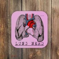 Funny Respiratory Therapist Lung Nerd Fun Rt Cute Gift Coaster thumb 0