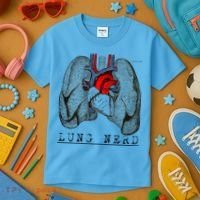 Funny Respiratory Therapist Lung Nerd Fun Rt Cute Gift Kids T-Shirt thumb 3