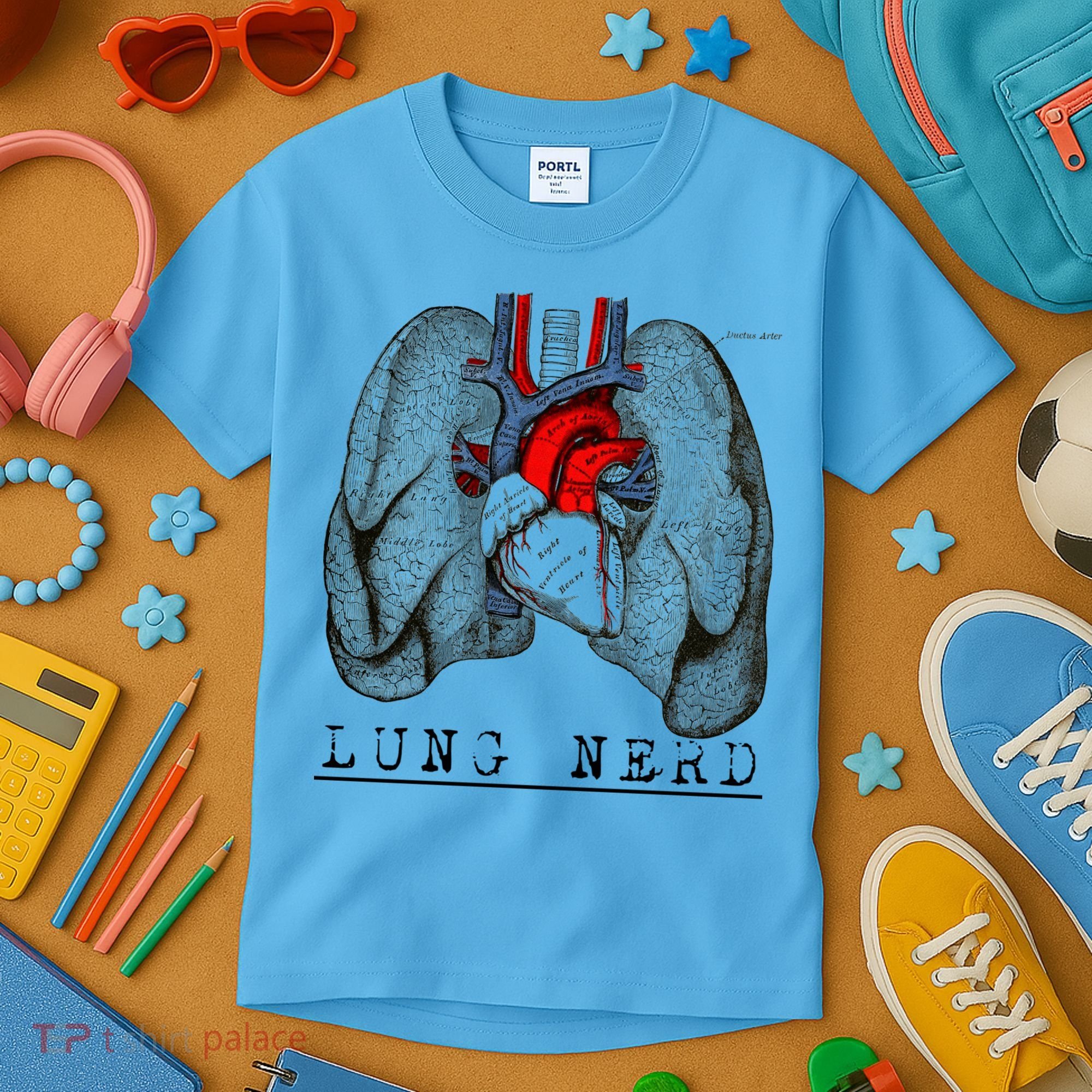 Funny Respiratory Therapist Lung Nerd Fun Rt Cute Gift Kids T-Shirt