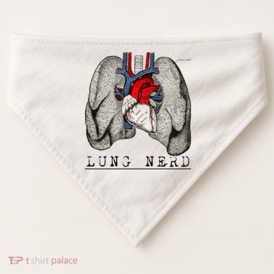Funny Respiratory Therapist Lung Nerd Fun Rt Cute Gift USA-Made Doggie Bandana