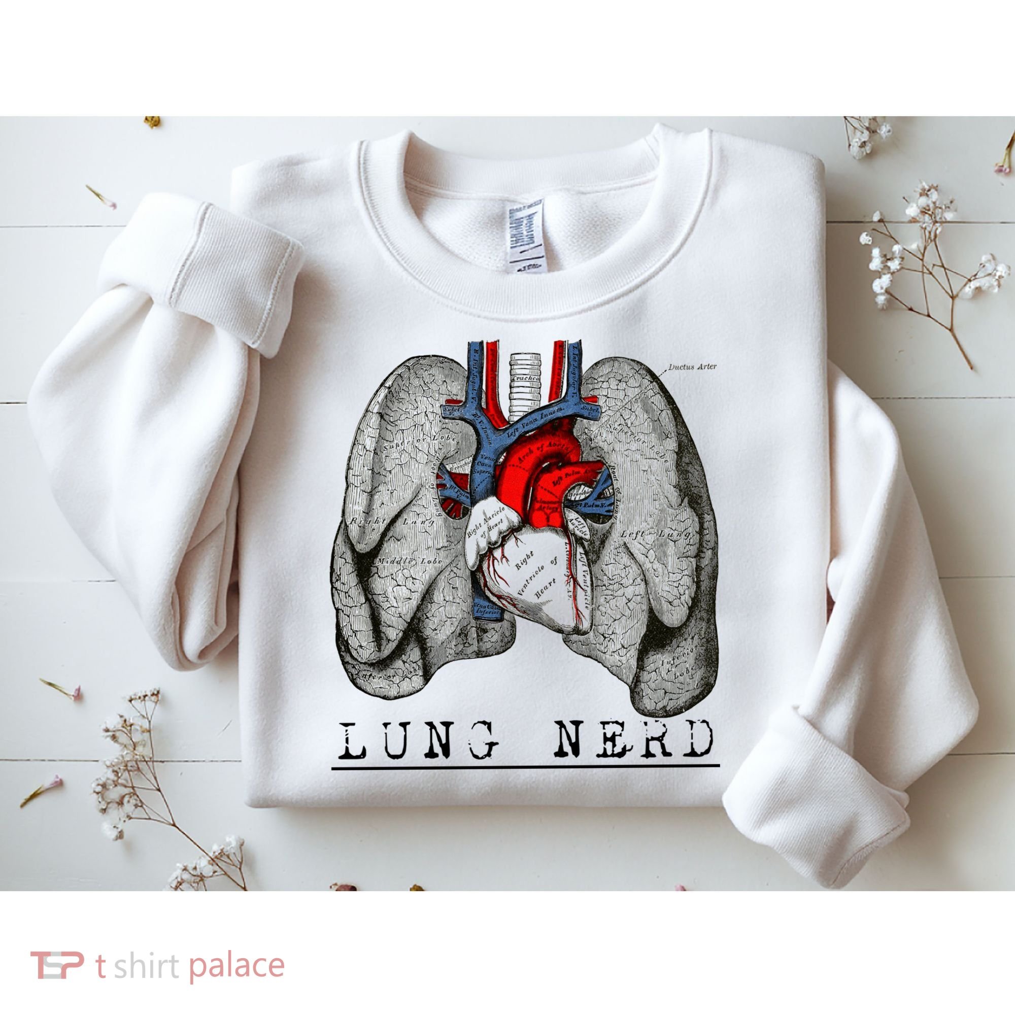 Funny Respiratory Therapist Lung Nerd Fun Rt Cute Gift Sweatshirt