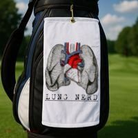 Funny Respiratory Therapist Lung Nerd Fun Rt Cute Gift Golf Towel thumb 2