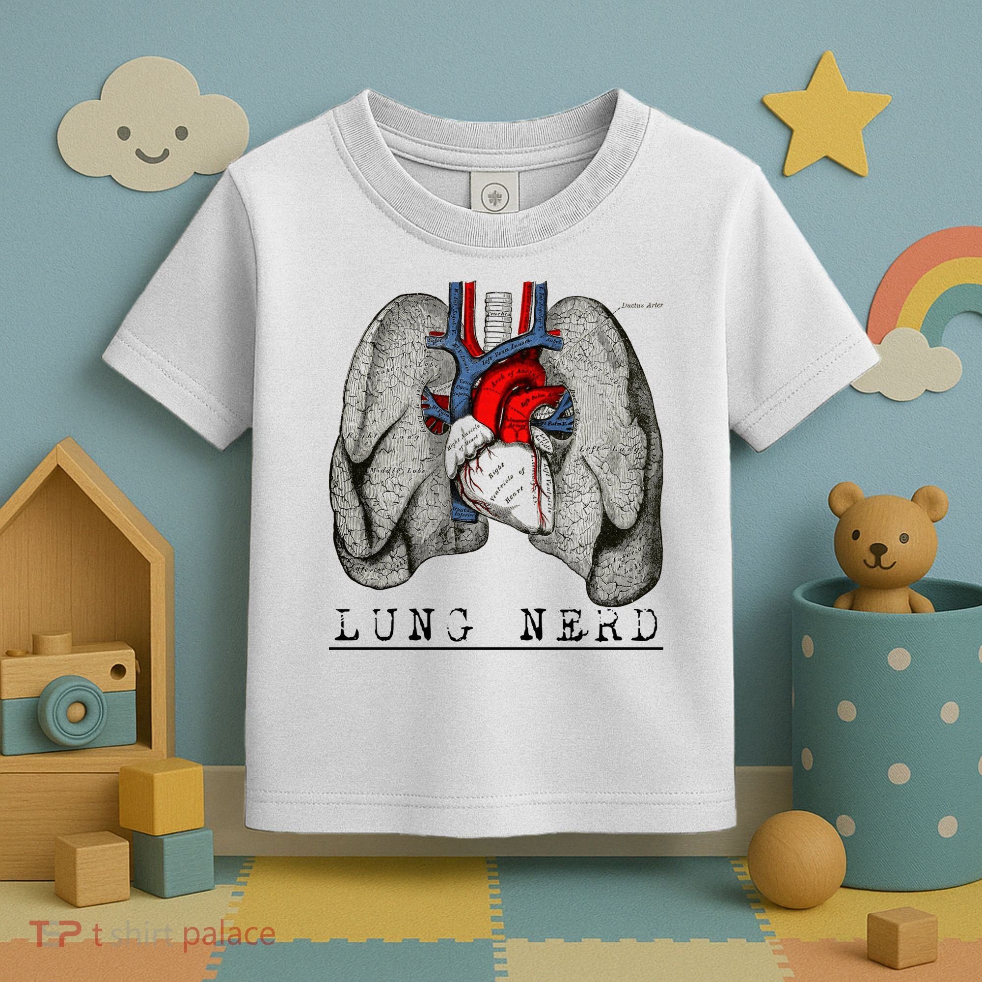 Funny Respiratory Therapist Lung Nerd Fun Rt Cute Gift Toddler T-Shirt