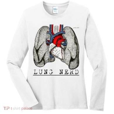 Funny Respiratory Therapist Lung Nerd Fun Rt Cute Gift Women's Long Sleeve Shirt