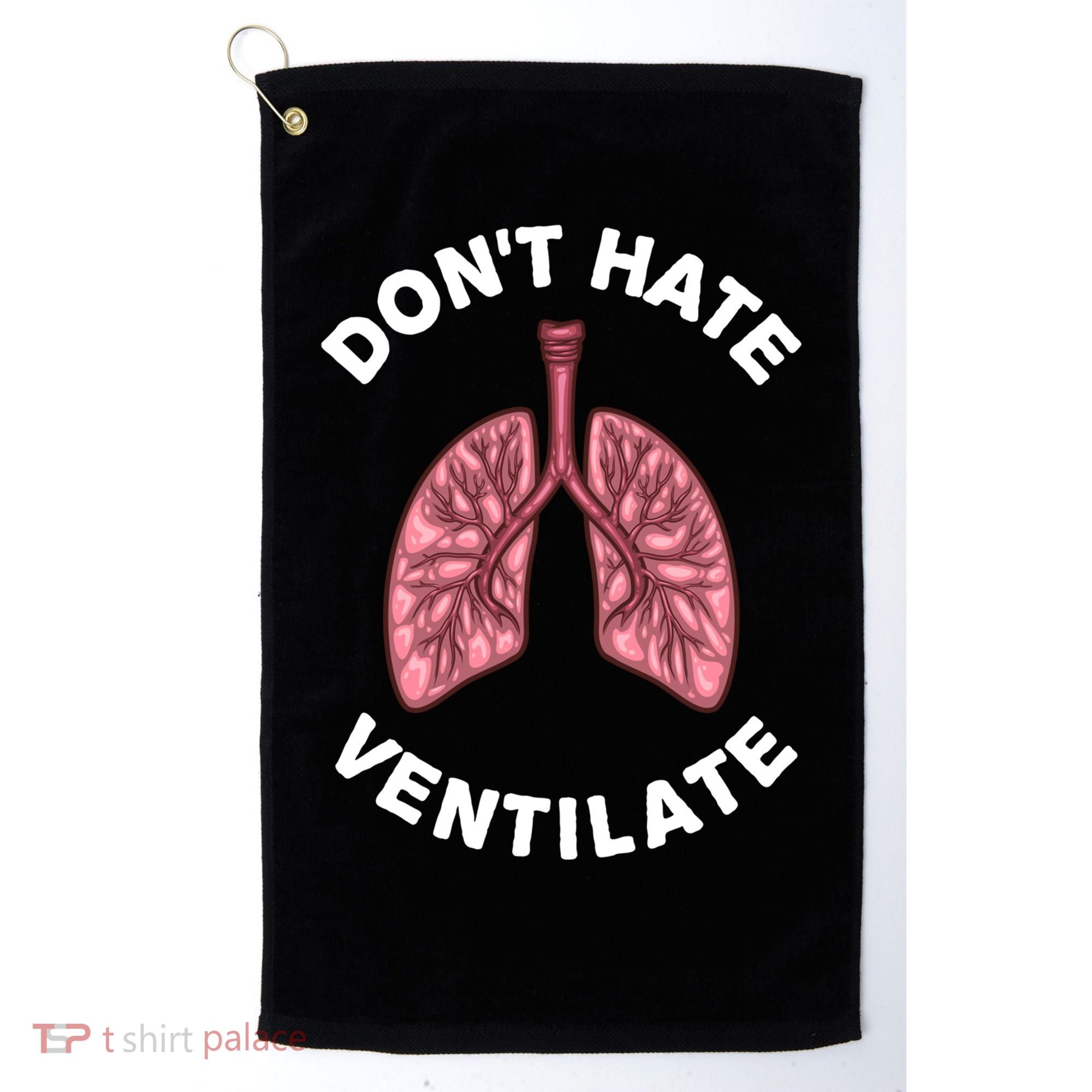 Funny Respiratory Therapy Rt Art Lung Doctor Gift Golf Towel