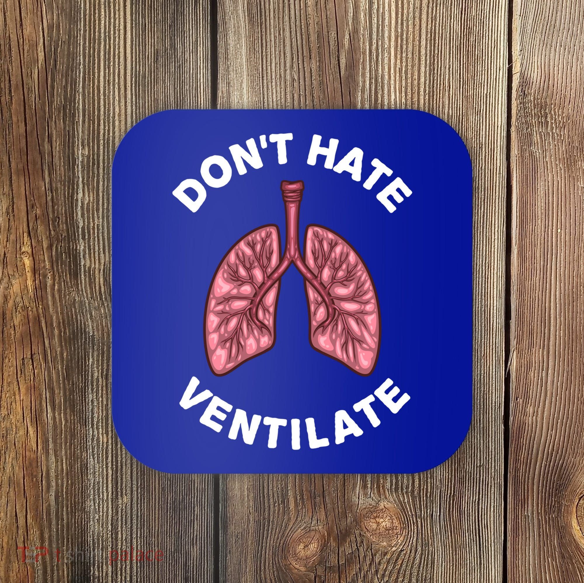 Funny Respiratory Therapy Rt Art Lung Doctor Gift Coaster