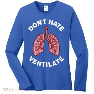 Funny Respiratory Therapy Rt Art Lung Doctor Gift Women's Long Sleeve Shirt