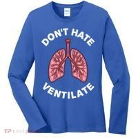 Funny Respiratory Therapy Rt Art Lung Doctor Gift Women's Long Sleeve Shirt thumb 0