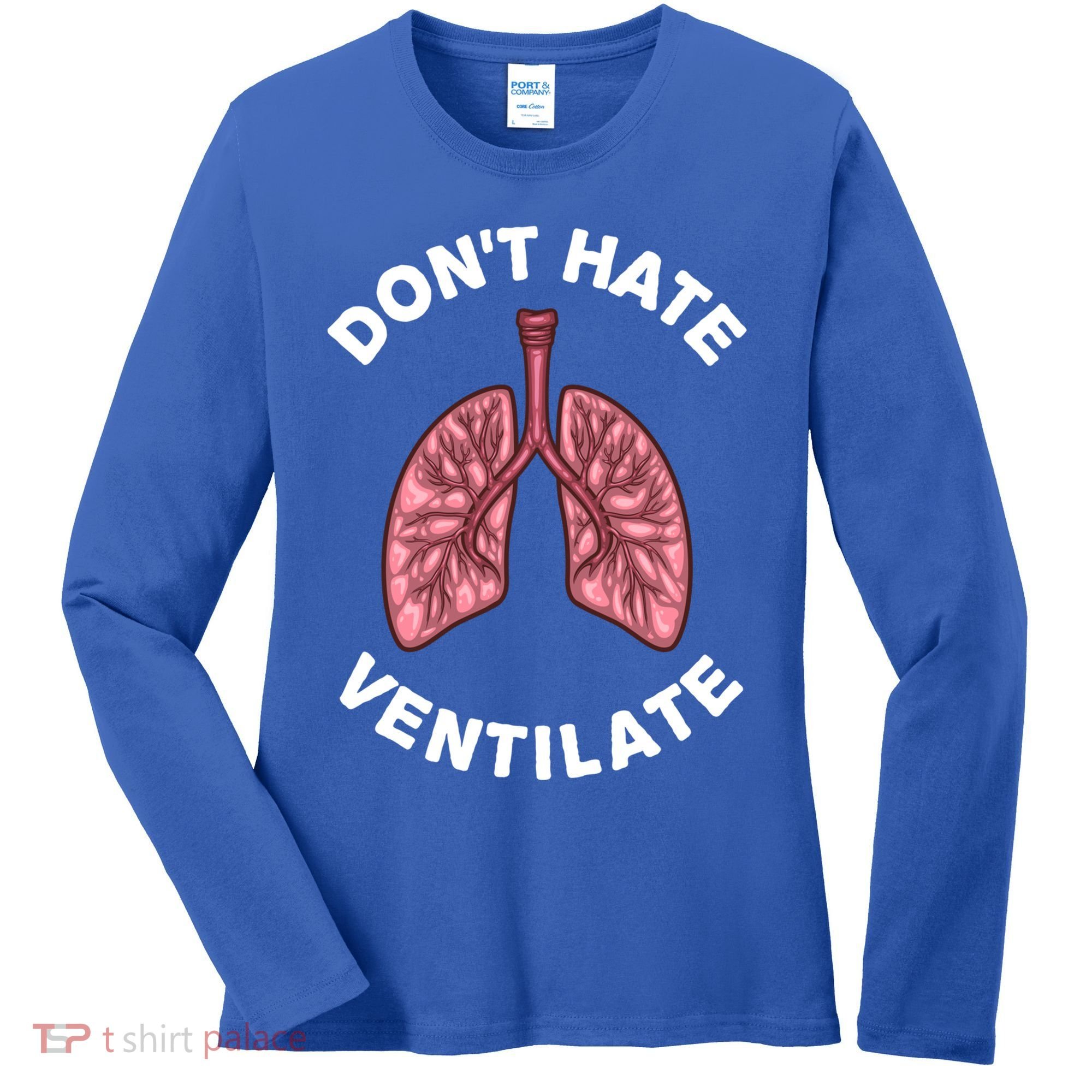 Funny Respiratory Therapy Rt Art Lung Doctor Gift Women's Long Sleeve Shirt