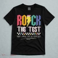 Funny Rock The Test Don't Stress Testing Day Teacher Student T-Shirt thumb 5