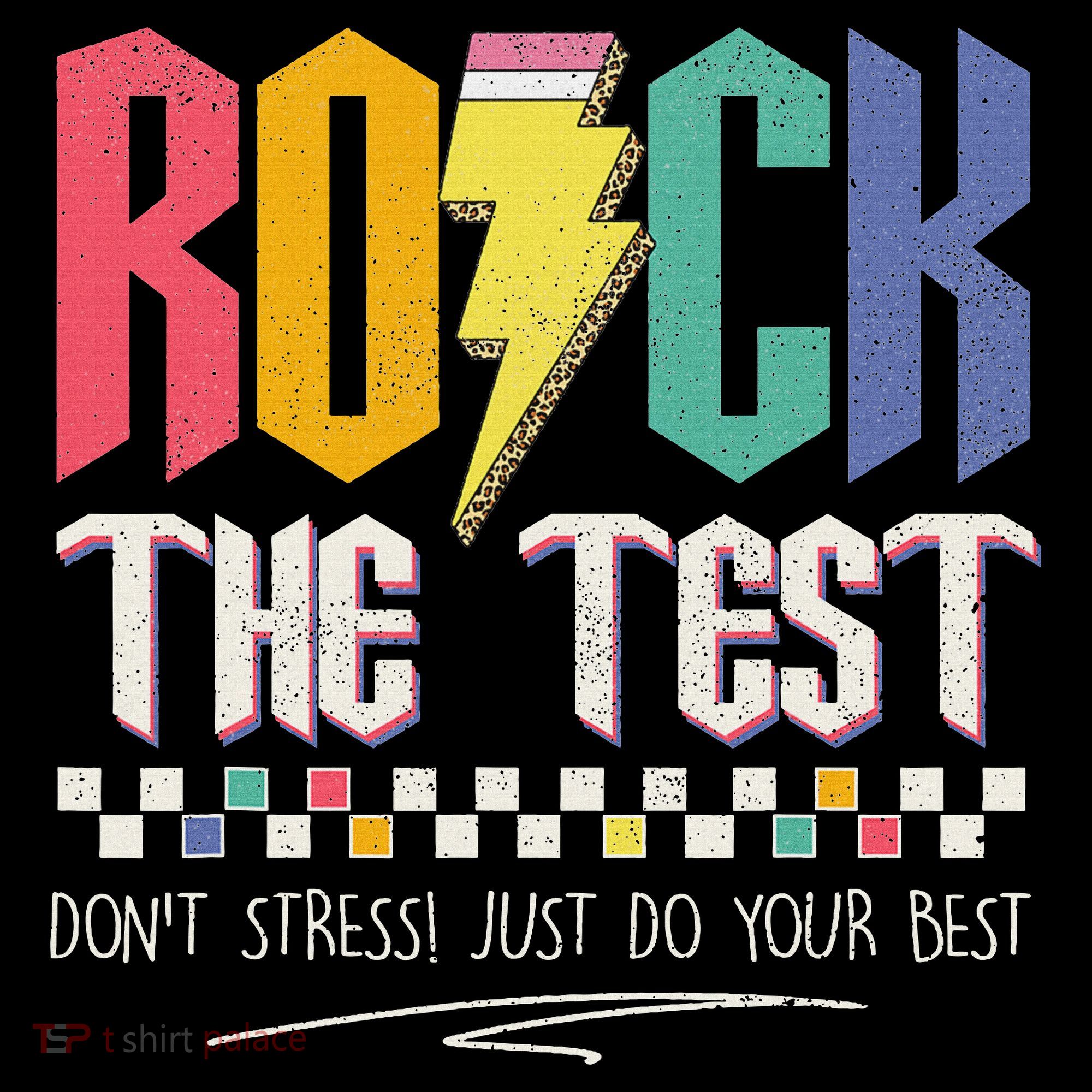 Funny Rock The Test Don't Stress Testing Day Teacher Student Women's Hoodie