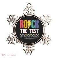 Funny Rock The Test Don't Stress Testing Day Teacher Student Ornament thumb 0