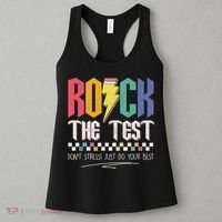 Funny Rock The Test Don't Stress Testing Day Teacher Student Women's Tank Top thumb 3
