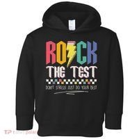 Funny Rock The Test Don't Stress Testing Day Teacher Student Toddler Hoodie thumb 0