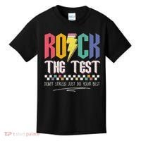 Funny Rock The Test Don't Stress Testing Day Teacher Student Kids T-Shirt thumb 0