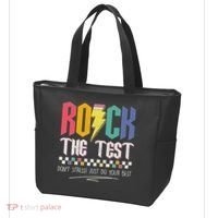 Funny Rock The Test Don't Stress Testing Day Teacher Student Tote Bag thumb 3