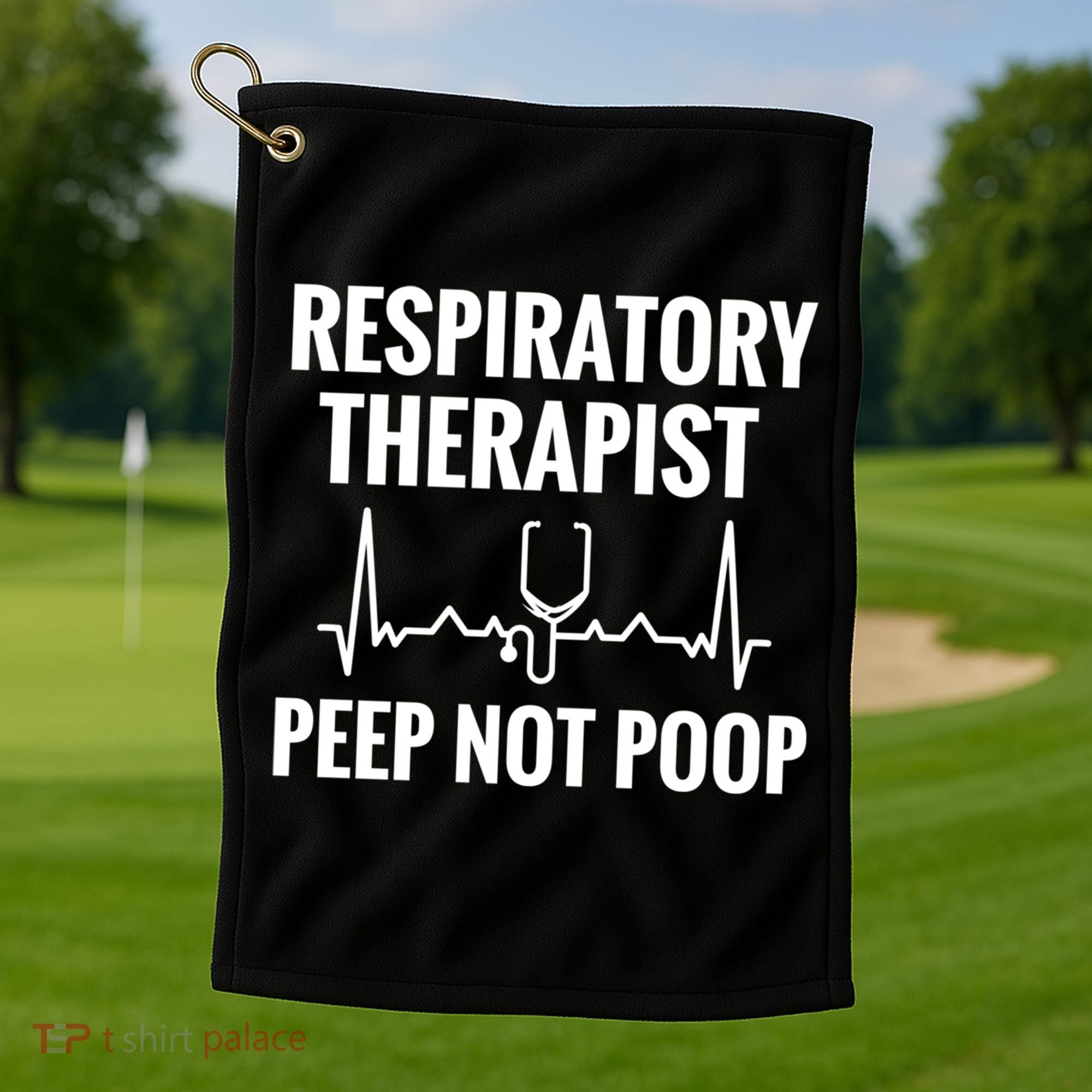 Funny Respiratory Therapy Rt Therapy Rtt Therapist Gift Golf Towel