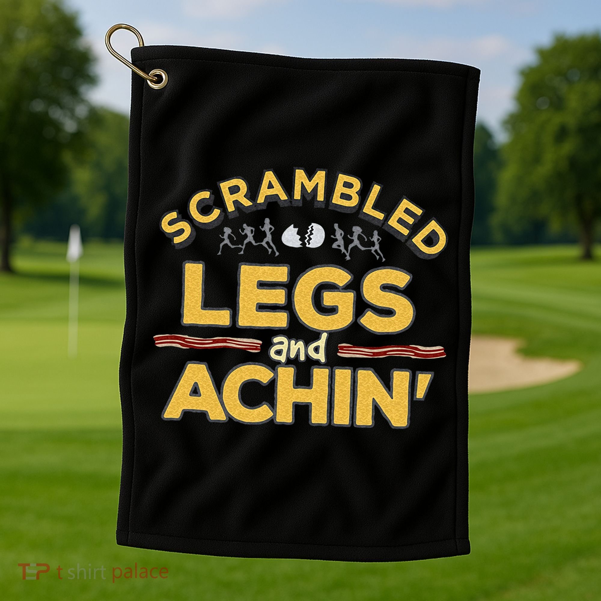 Fun Running Top Scrambled Legs And Achin! Golf Towel