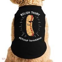 Funny Relish Today Ketchup Tomorrow Hot Dog Gift Doggie Tank thumb 0