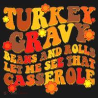 Funny Retro Thanksgiving Turkey Gravy Beans And Rolls Let Me See That Casserole Women's Tank Top thumb 5