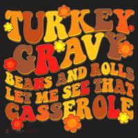 Funny Retro Thanksgiving Turkey Gravy Beans And Rolls Let Me See That Casserole Golf Towel thumb 3