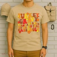 Funny Retro Thanksgiving Turkey Gravy Beans And Rolls Let Me See That Casserole T-Shirt thumb 6