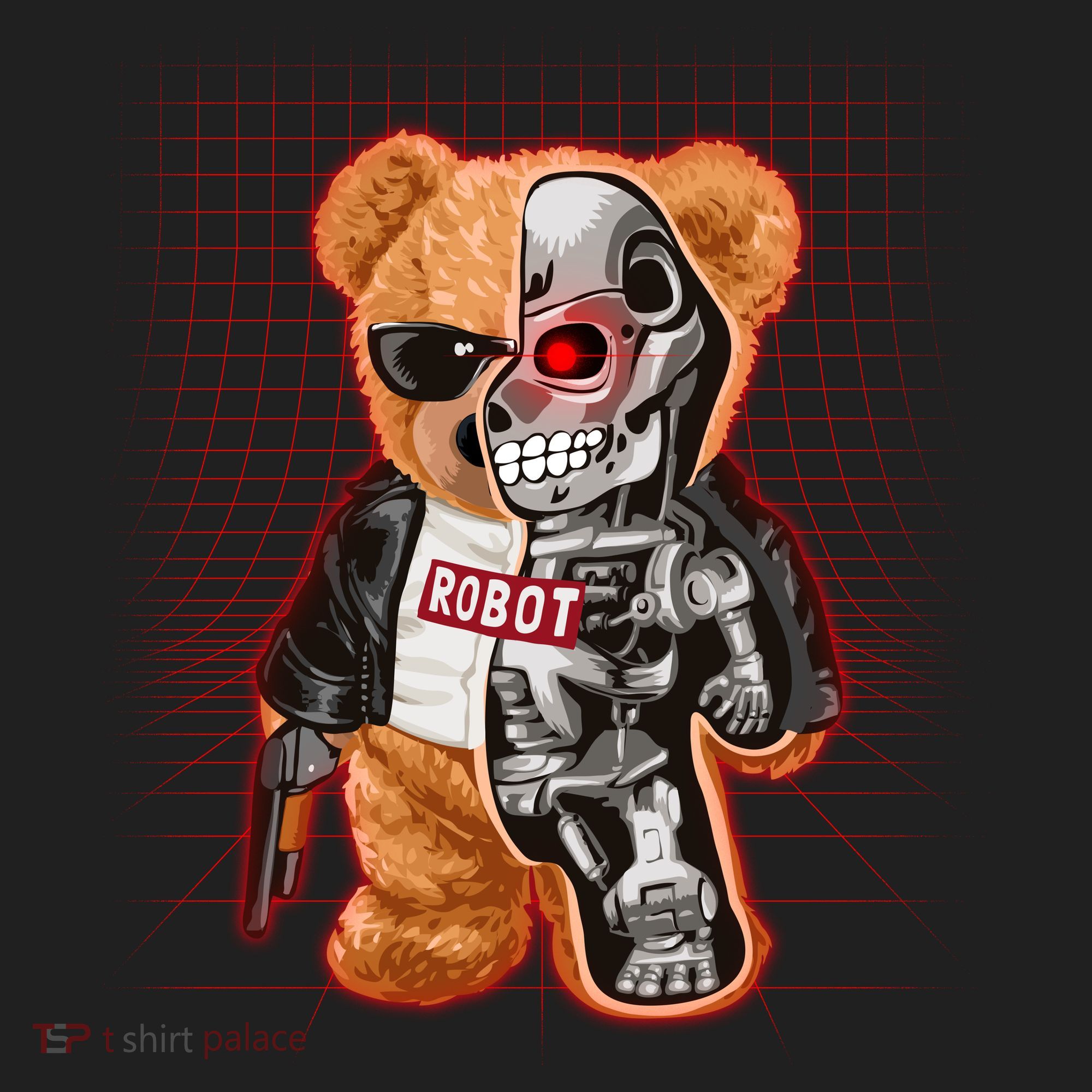 Funny Robot Terminator Teddy Bear Women's Sweatshirt