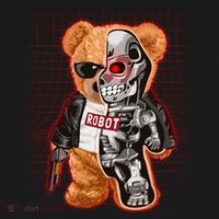 Funny Robot Terminator Teddy Bear Doggie Tank thumb 4