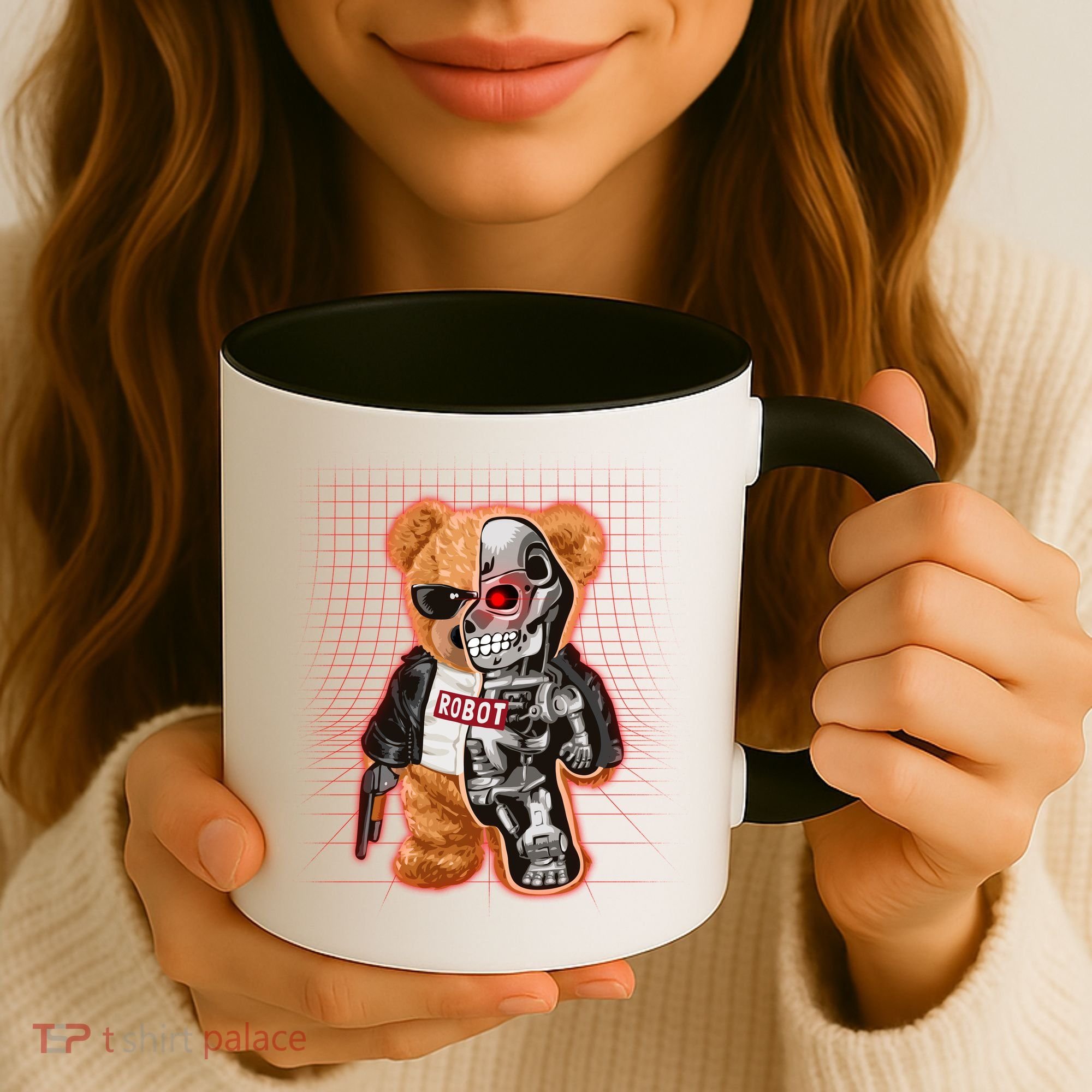 Funny Robot Terminator Teddy Bear Coffee Mug