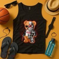 Funny Robot Terminator Teddy Bear Tank Top thumb 4