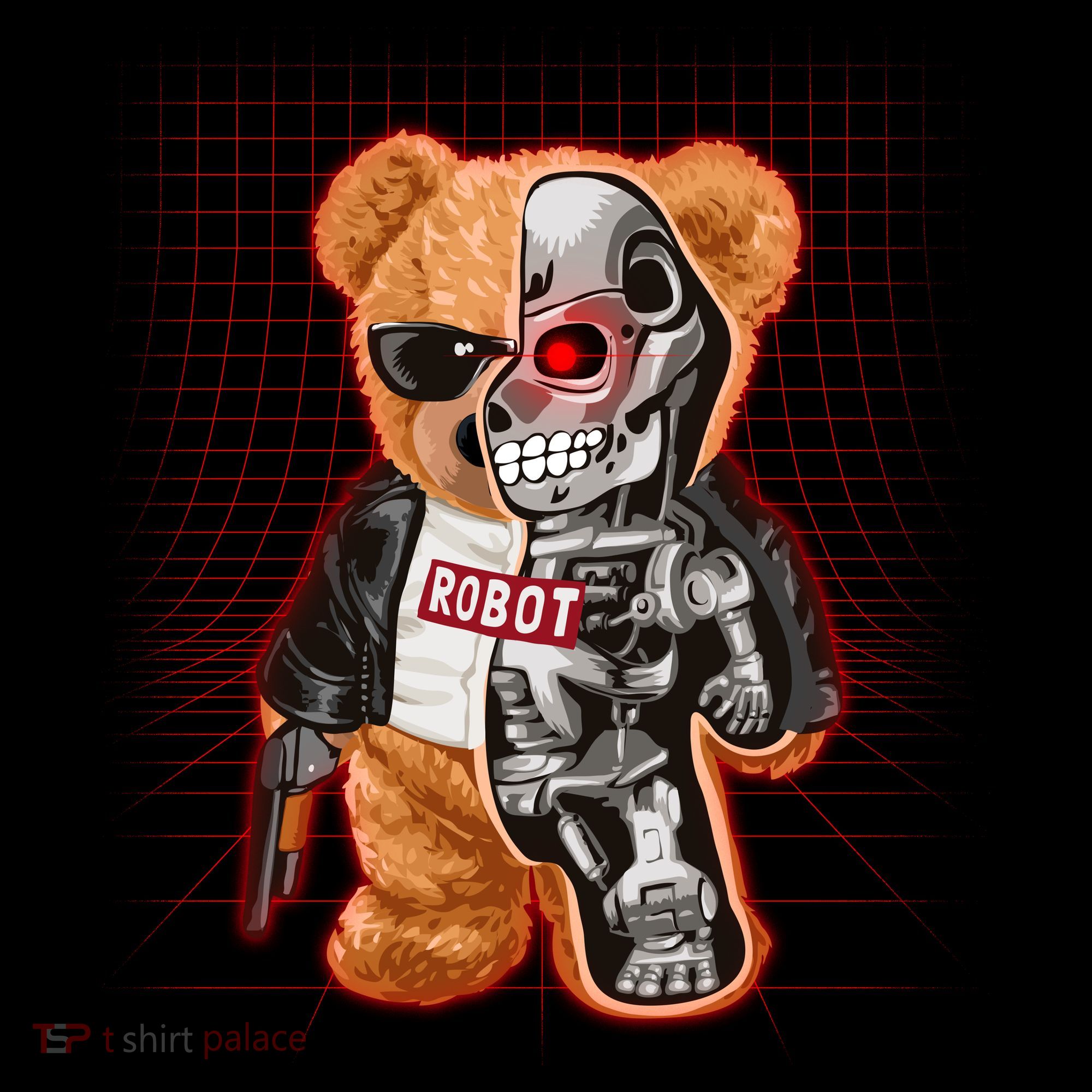 Funny Robot Terminator Teddy Bear Tank Top