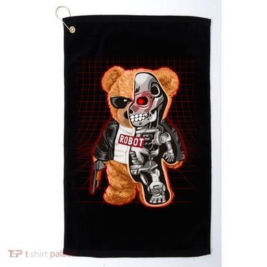 Funny Robot Terminator Teddy Bear Golf Towel