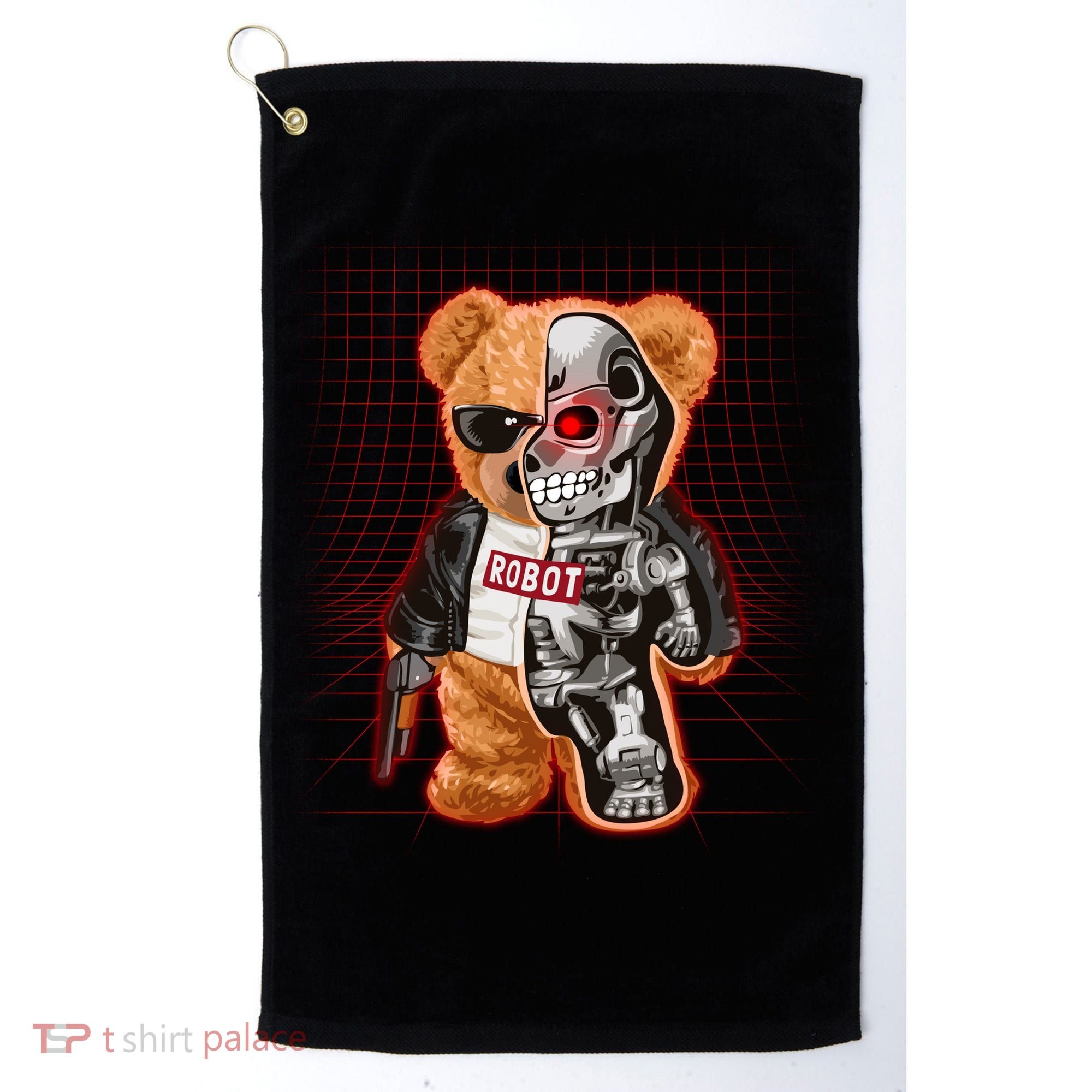 Funny Robot Terminator Teddy Bear Golf Towel