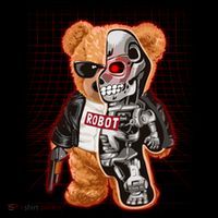 Funny Robot Terminator Teddy Bear Visor thumb 3