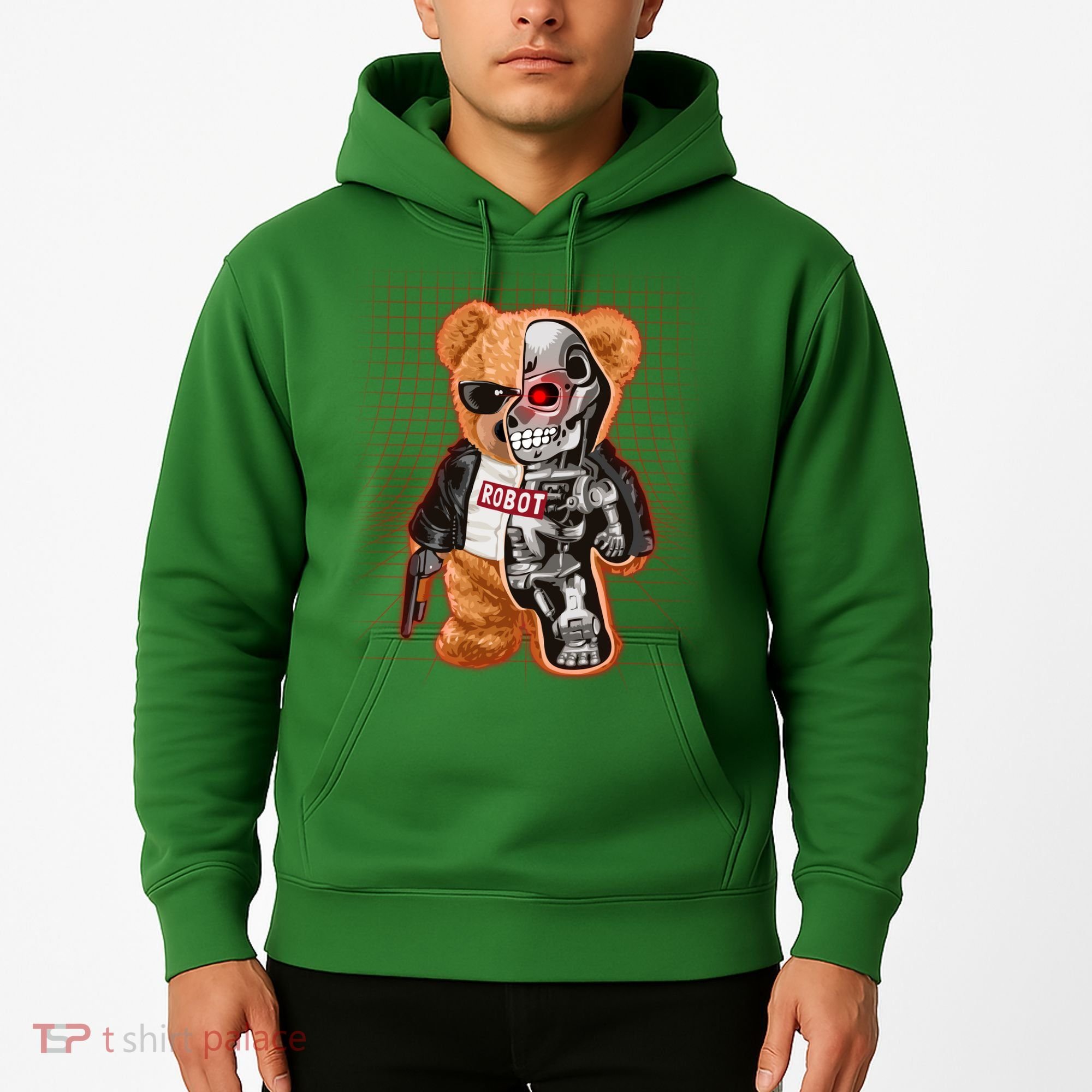 Funny Robot Terminator Teddy Bear Hoodie