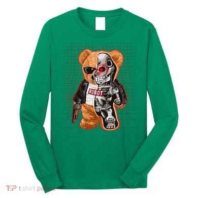 Funny Robot Terminator Teddy Bear Long Sleeve Shirt