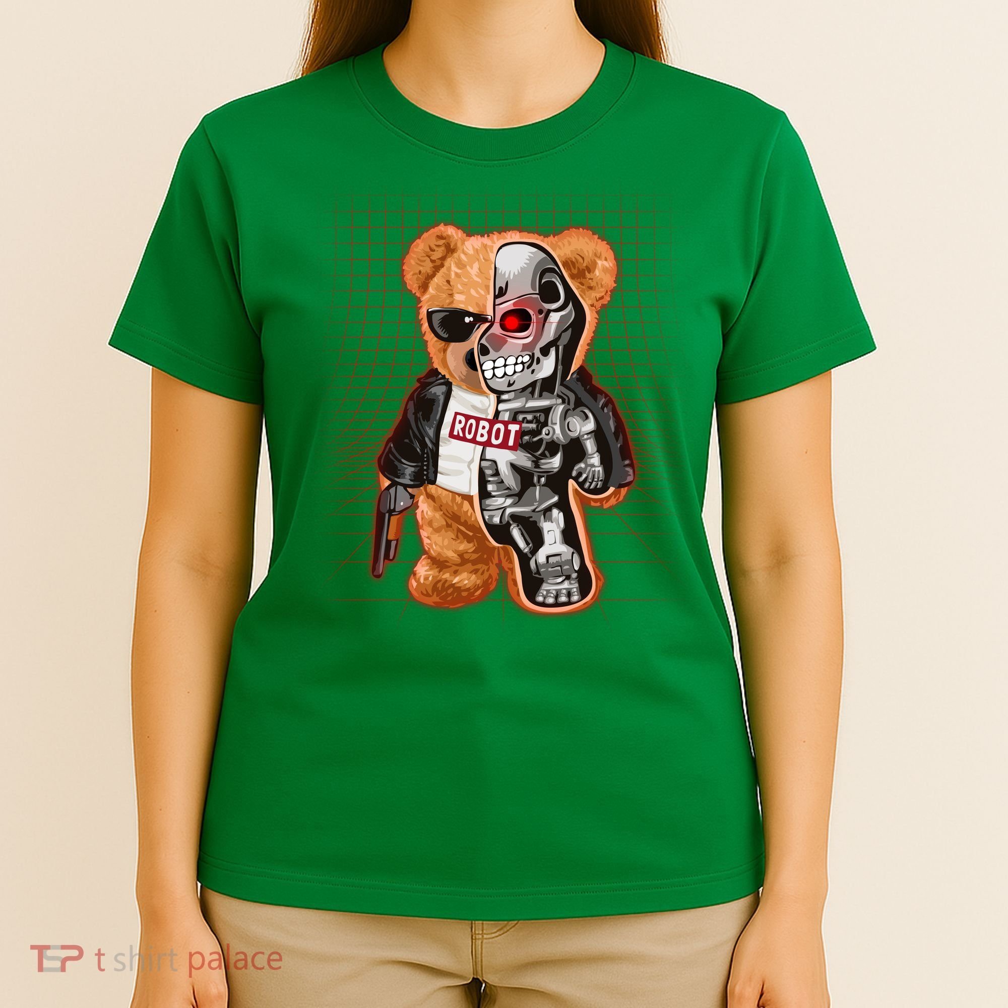 Funny Robot Terminator Teddy Bear T-Shirt