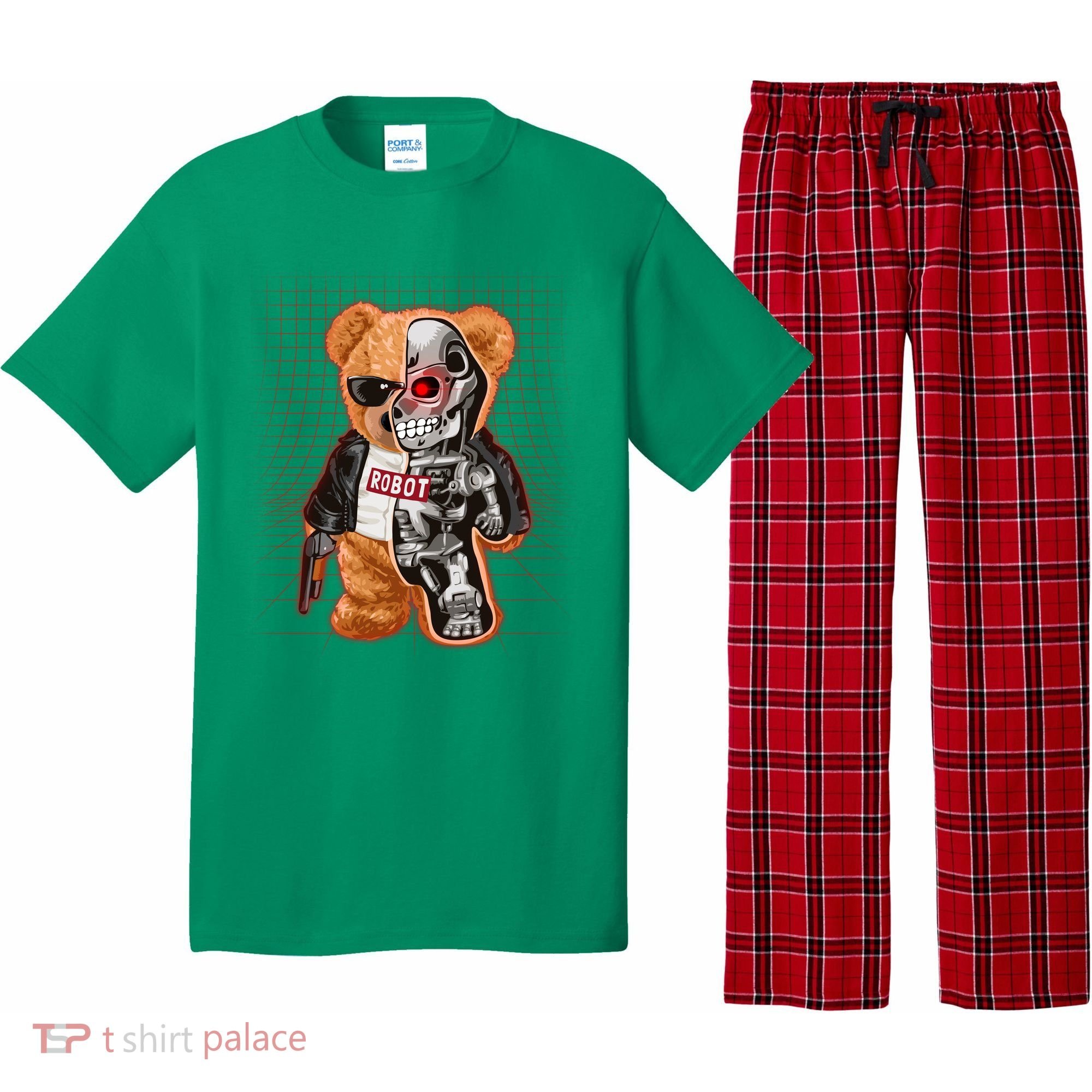 Funny Robot Terminator Teddy Bear Pajama Set