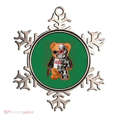 Funny Robot Terminator Teddy Bear Ornament