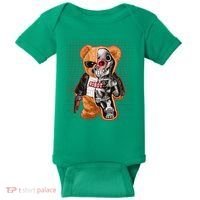 Funny Robot Terminator Teddy Bear Baby Bodysuit thumb 0