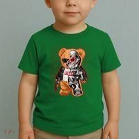 Funny Robot Terminator Teddy Bear Toddler T-Shirt thumb 2
