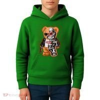 Funny Robot Terminator Teddy Bear Kids Hoodie thumb 4