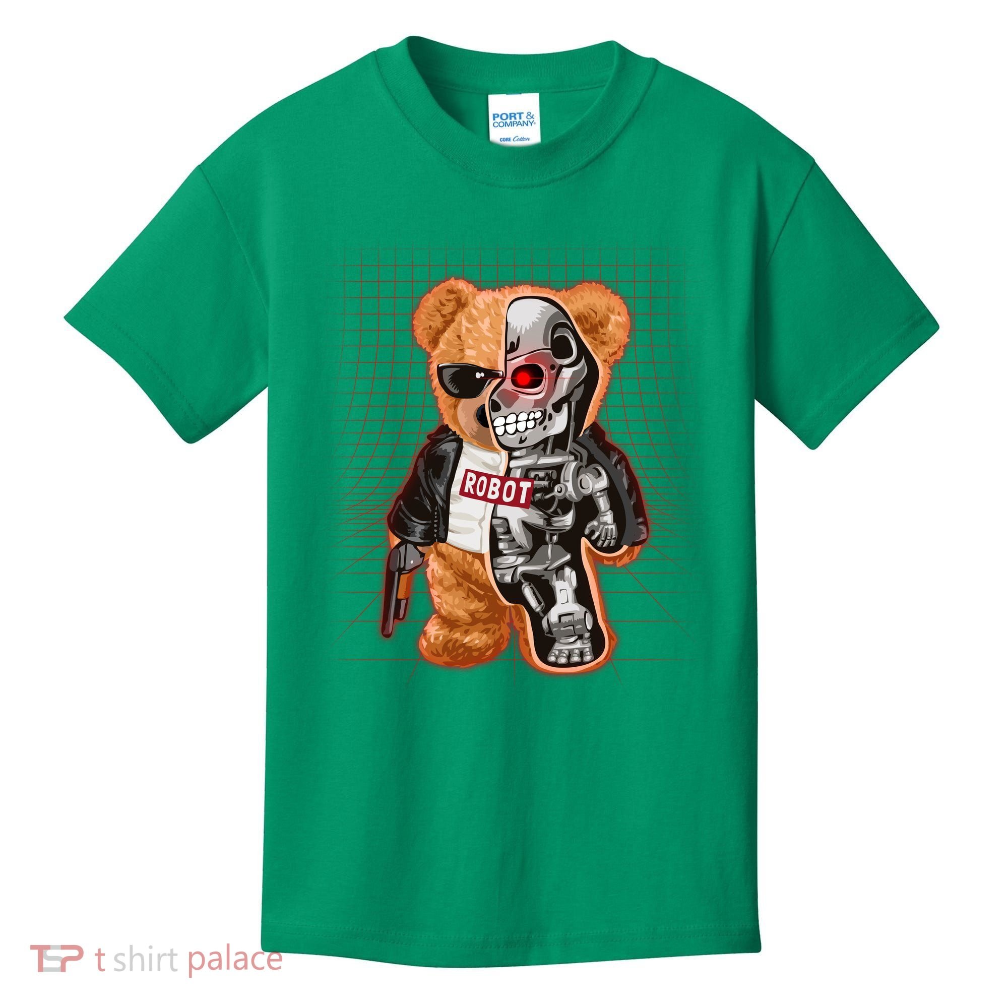 Funny Robot Terminator Teddy Bear Kids T-Shirt